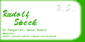 rudolf speck business card